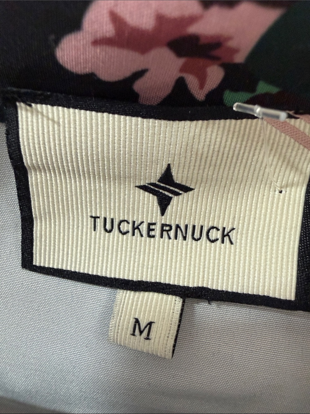 Tuckernuck - Black & Multicolor Floral Button Front Belted Short Sleeve Dress - Picture 7 of 9